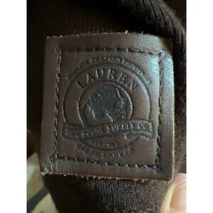 Ralph Lauren sueded zip up jacket brown‎ XL pockets preppy